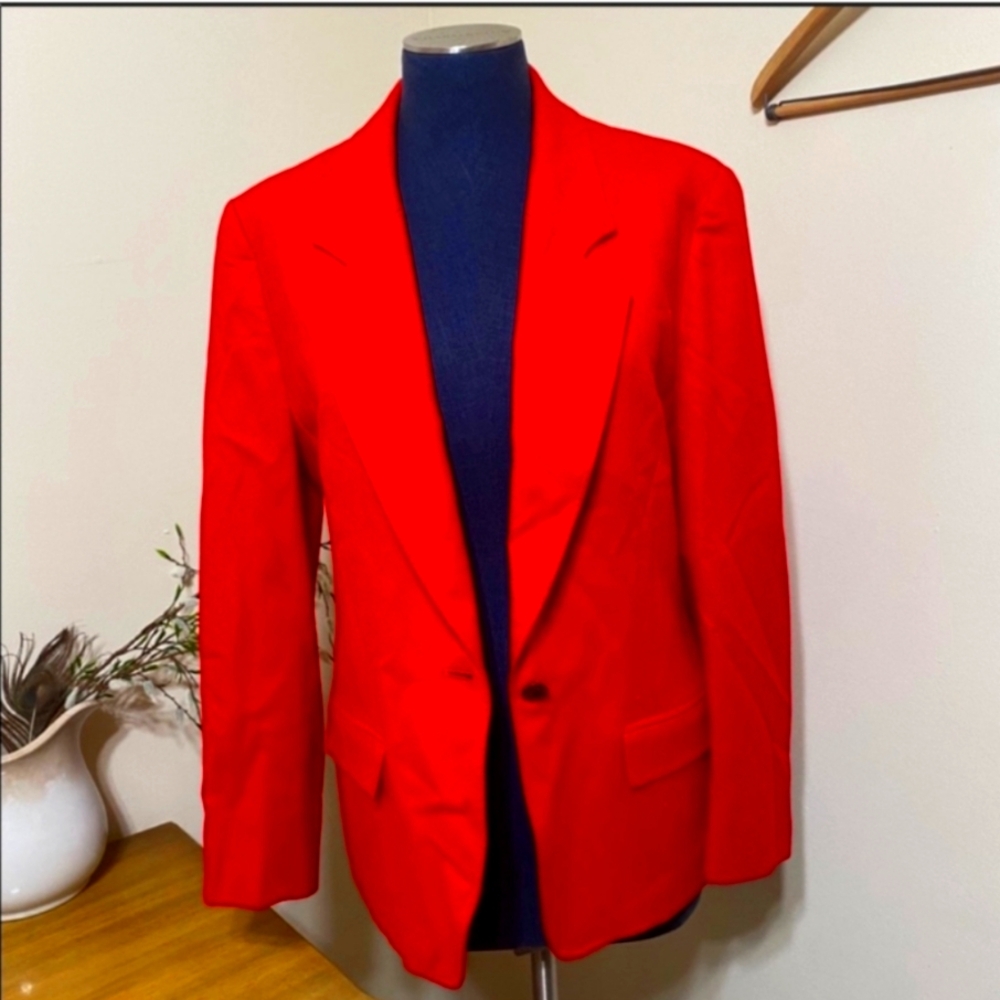 Vintage Pendleton Red Wool Career Blazer